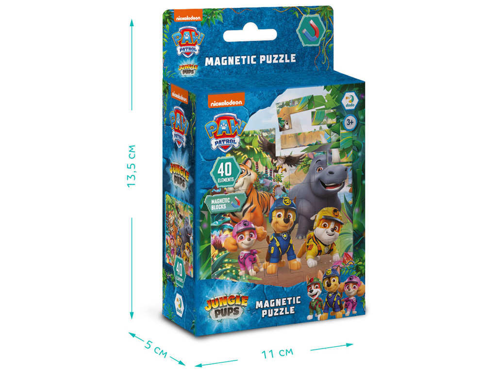 Магнитный пазл "Paw Patrol, Джунгли", 40 элементов, DoDo