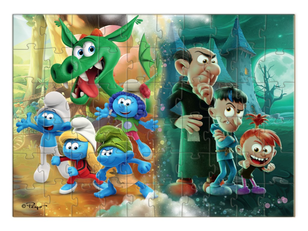 Пазл на 60 элементов The Smurfs, Домашнее животное-дракон, DoDo 200664