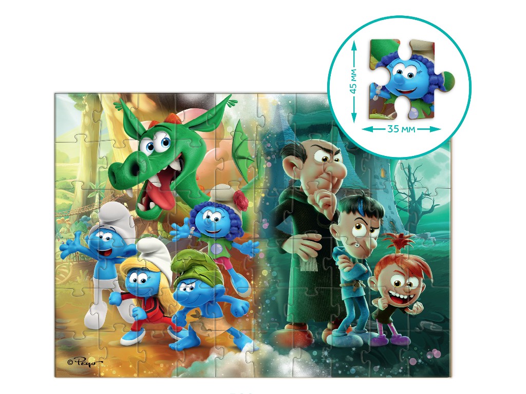 Пазл на 60 элементов The Smurfs, Домашнее животное-дракон, DoDo 200664