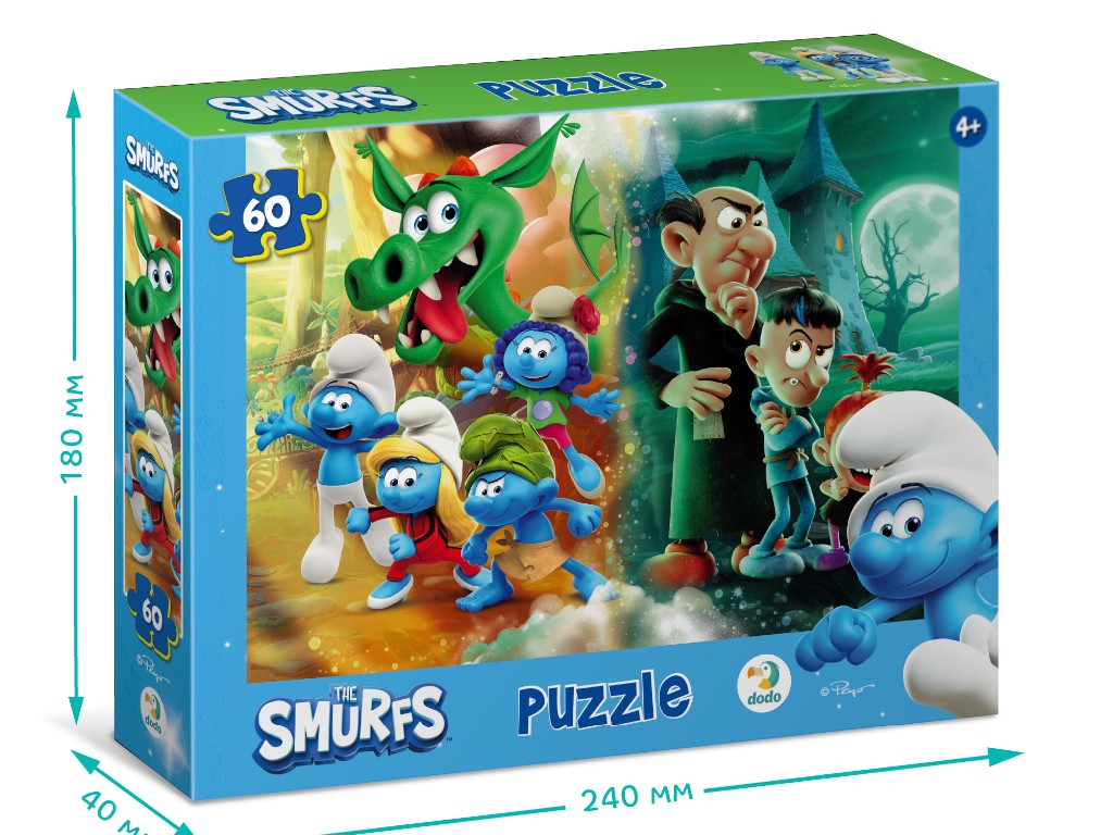 Пазл на 60 элементов The Smurfs, Домашнее животное-дракон, DoDo 200664