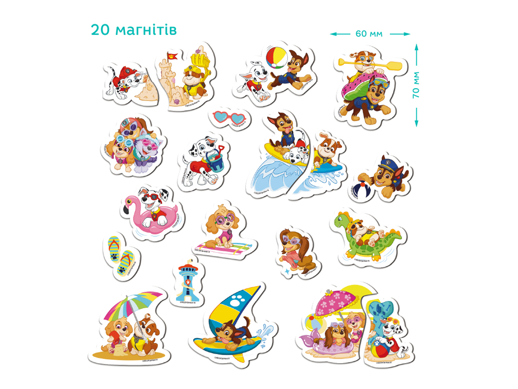 Набор магнитов Paw Patrol, Солнечный настрой, DoDo
