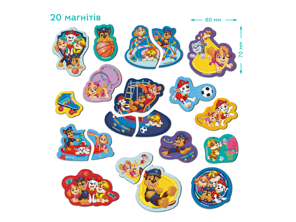 Набор магнитов Paw Patrol, Игровая площадка, DoDo 200668