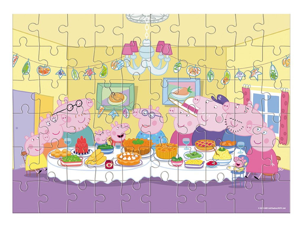 Пазл на 60 элементов Peppa Pig. Семья вместе, DoDo 200681