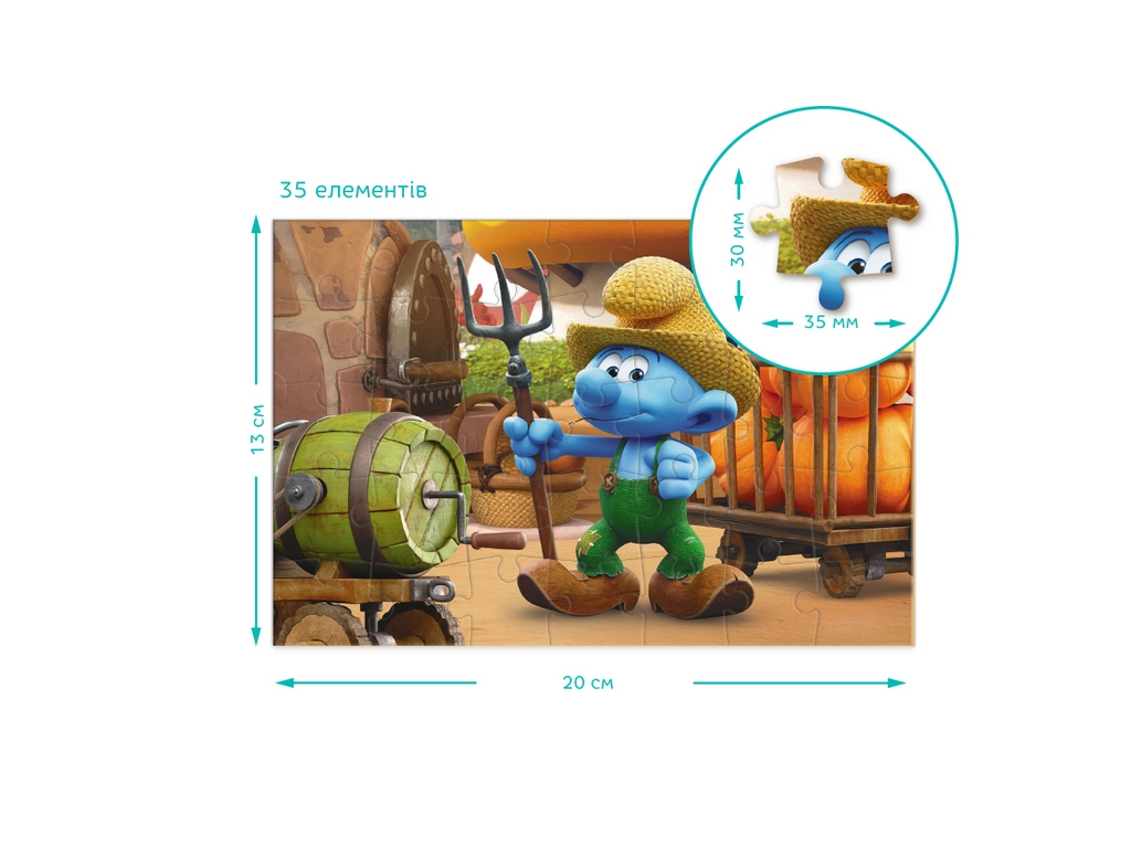 Пазл-мини The Smurfs, Фермер с тыквами, DoDo 200693