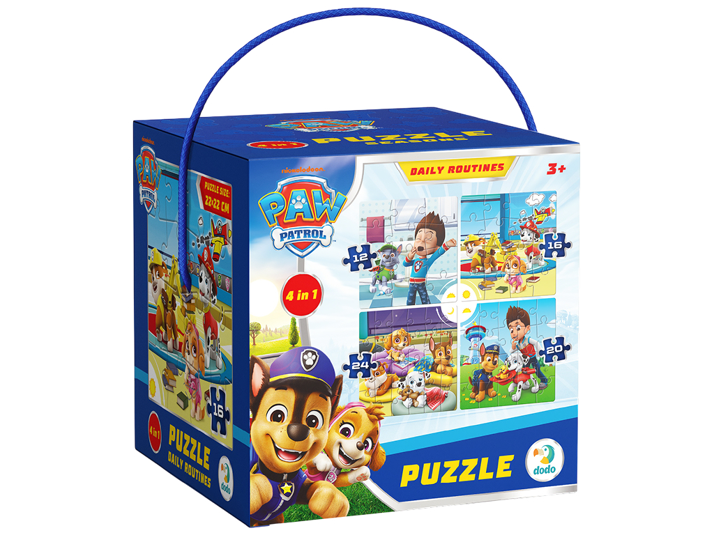 Пазл 4 в 1 Paw Patrol Распорядок дня, 12/16/20/24 элемента
