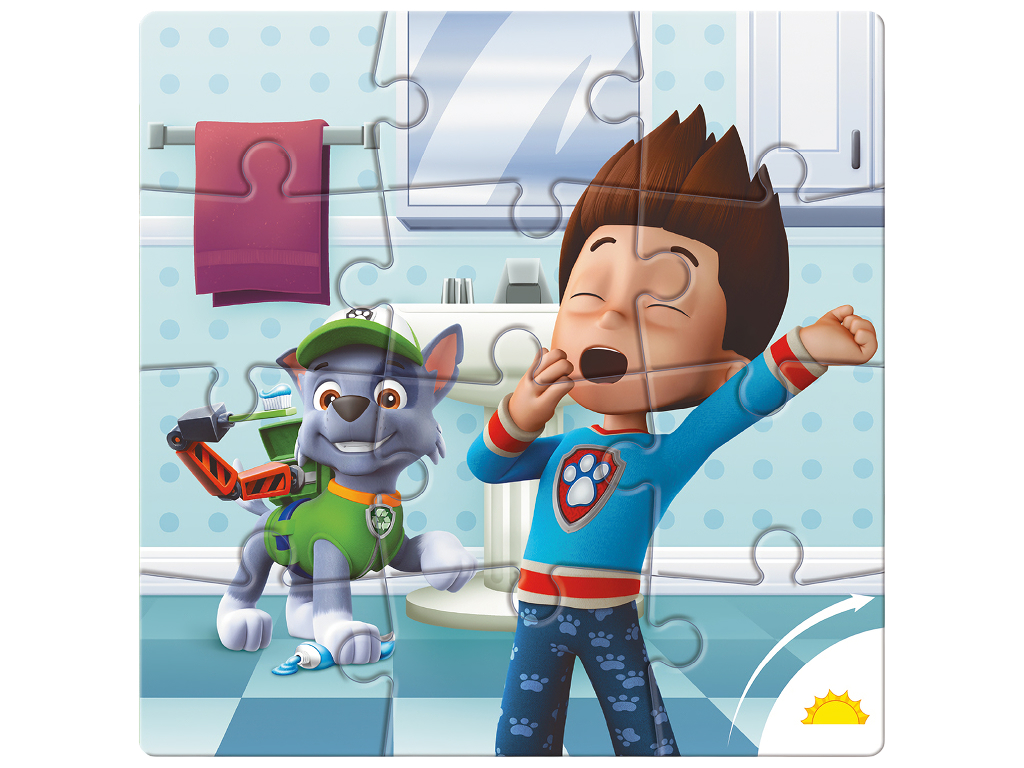 Пазл 4 в 1 Paw Patrol Распорядок дня, 12/16/20/24 элемента
