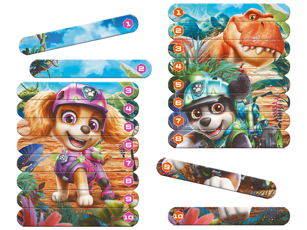 Магнітні палички для рахування Paw Patrol Цуценята та їх друзі-динозаври, 40 магнітів