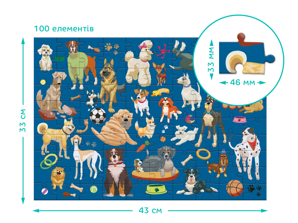 Пазл Профессии, Собачьи будни, 100 элементов, DoDo