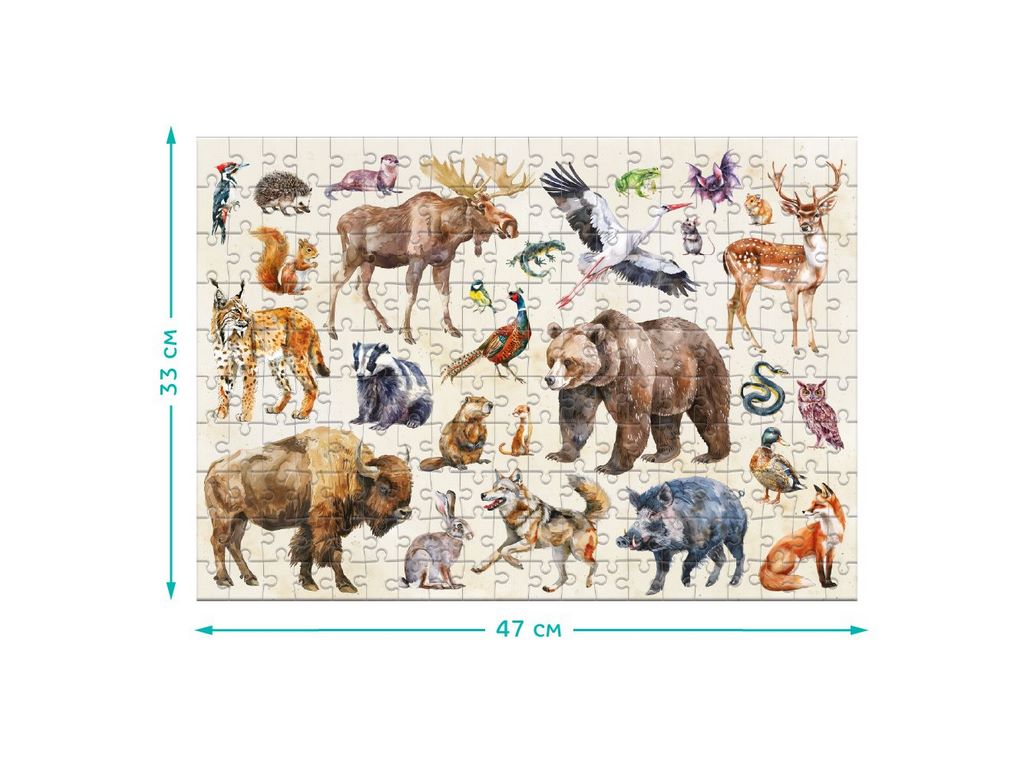 Пазл Монтессори, Лесные животные, 200 элементов, DoDo