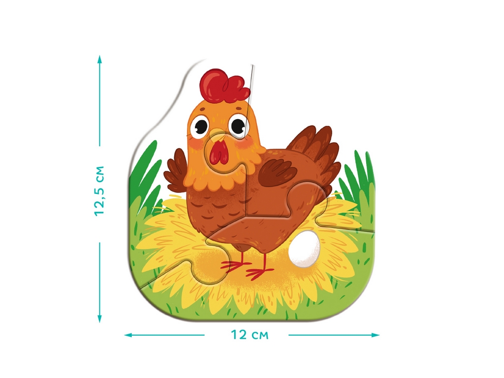 Пазл 4в1 Baby puzzle, Сільські тварини, DoDo