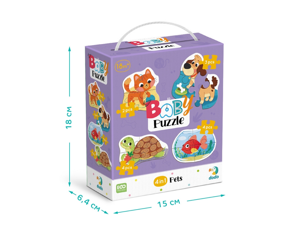 Пазл 4в1 Baby puzzle, Домашние животные, DoDo