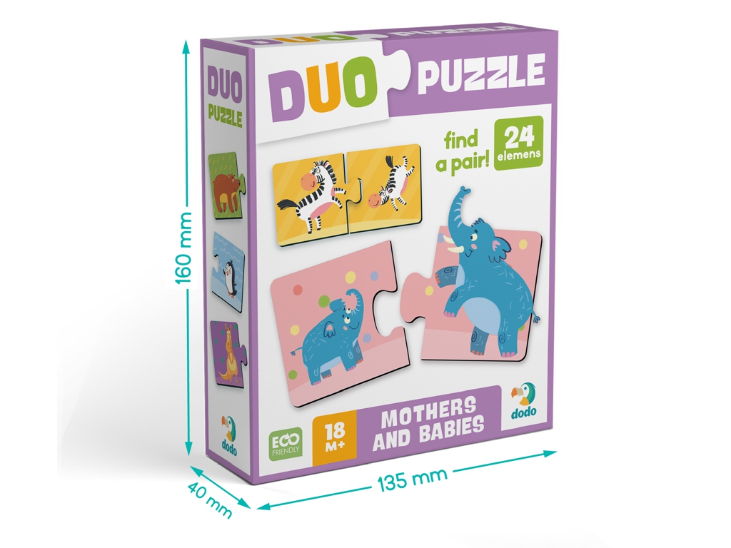 Пазл дитячий DUO Мама і малюк, Логічний розвиток, DoDo
