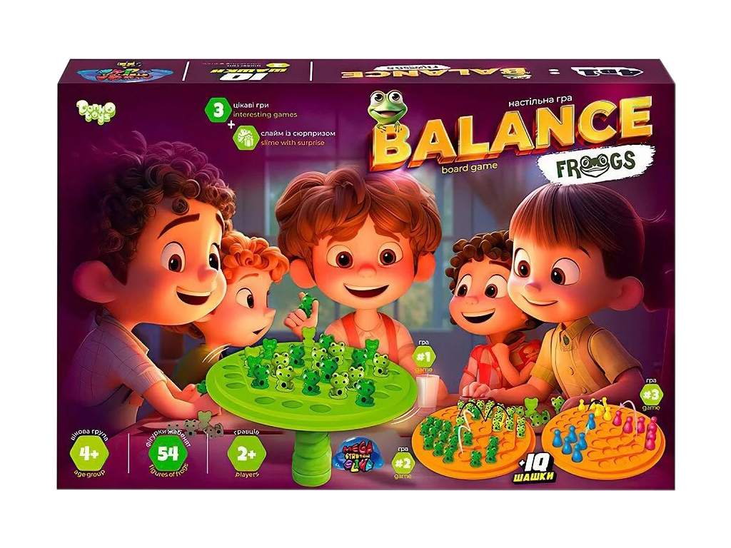 Настільна розвиваюча гра Balance Frog велика, Danko Toys