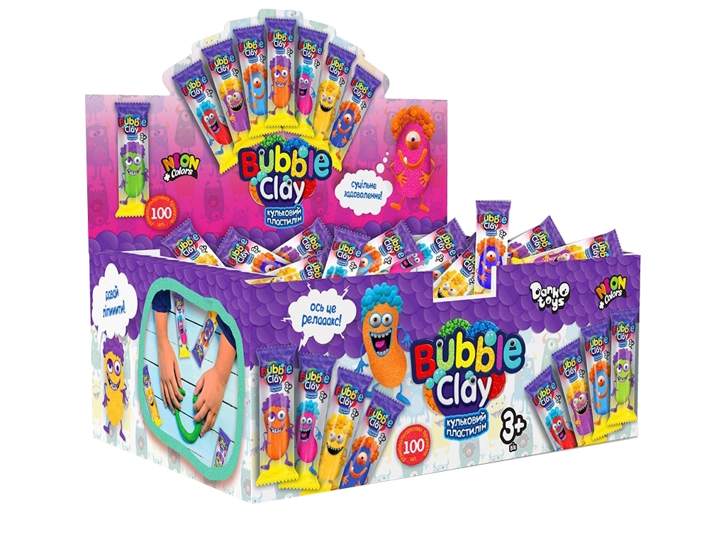 Тісто для ліплення BUBBLE CLAY у брикетах, Danko Toys