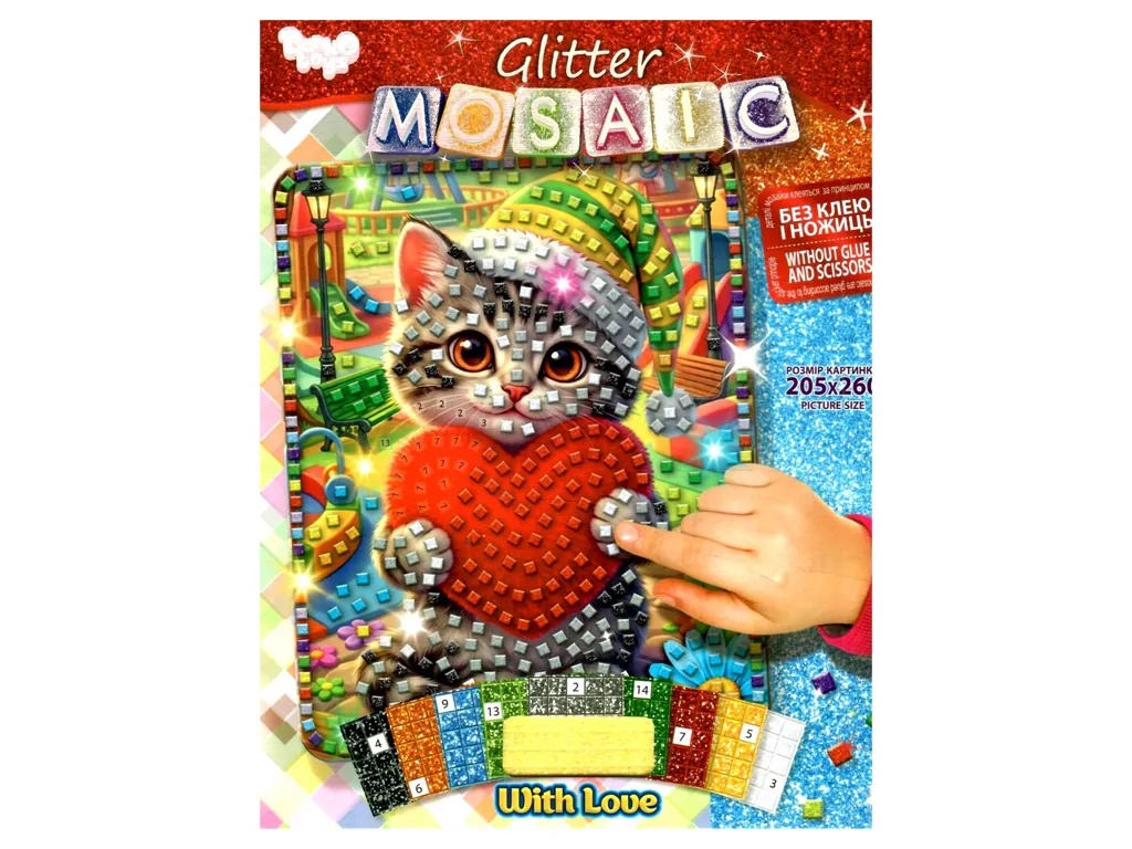 Набір для творчості Блискуча мозаїка Glitter Mosaic 20,5х26 см, Danko Toys БМ-04-04