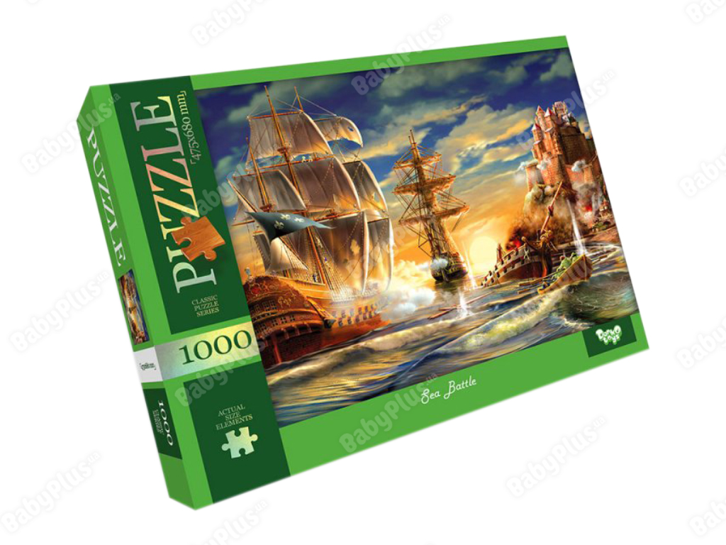 Пазлы Морской бой, 1000 элементов, Danko Toys
