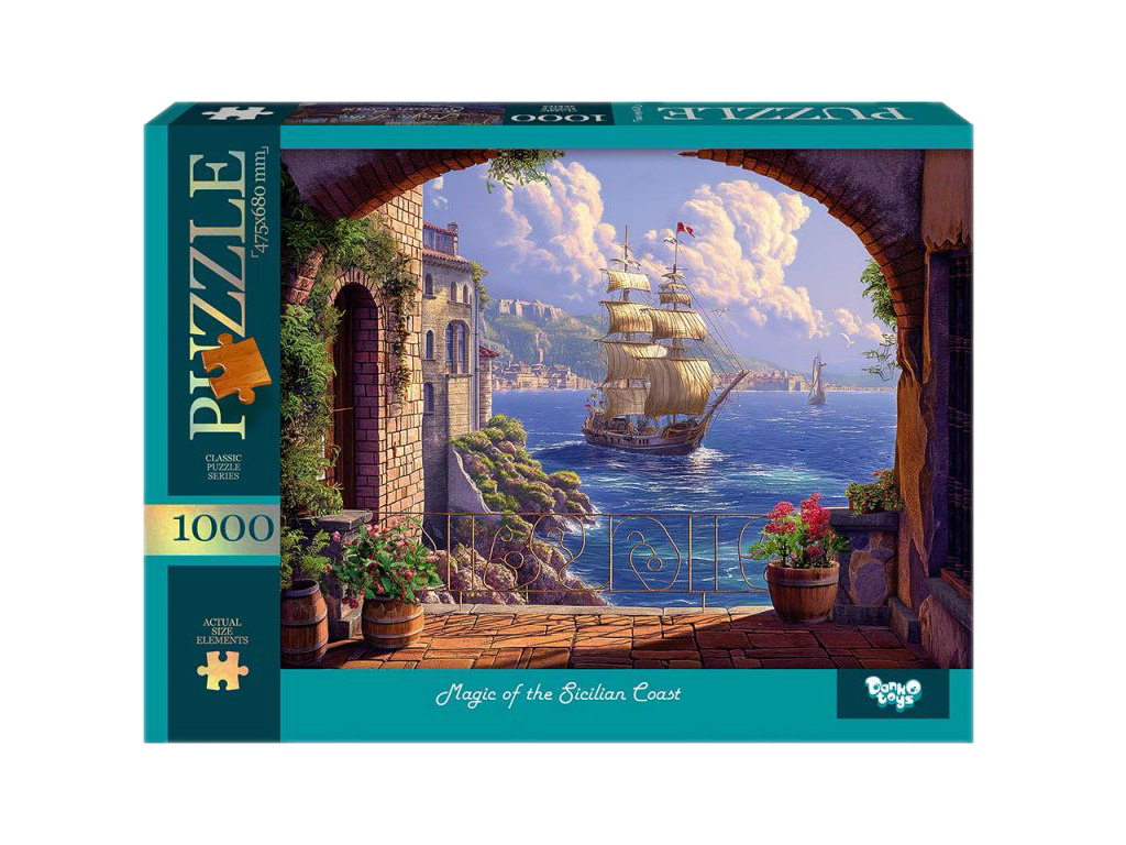 Пазлы Magic of the Sicilian Coast, 1000 элементов, Danko Toys