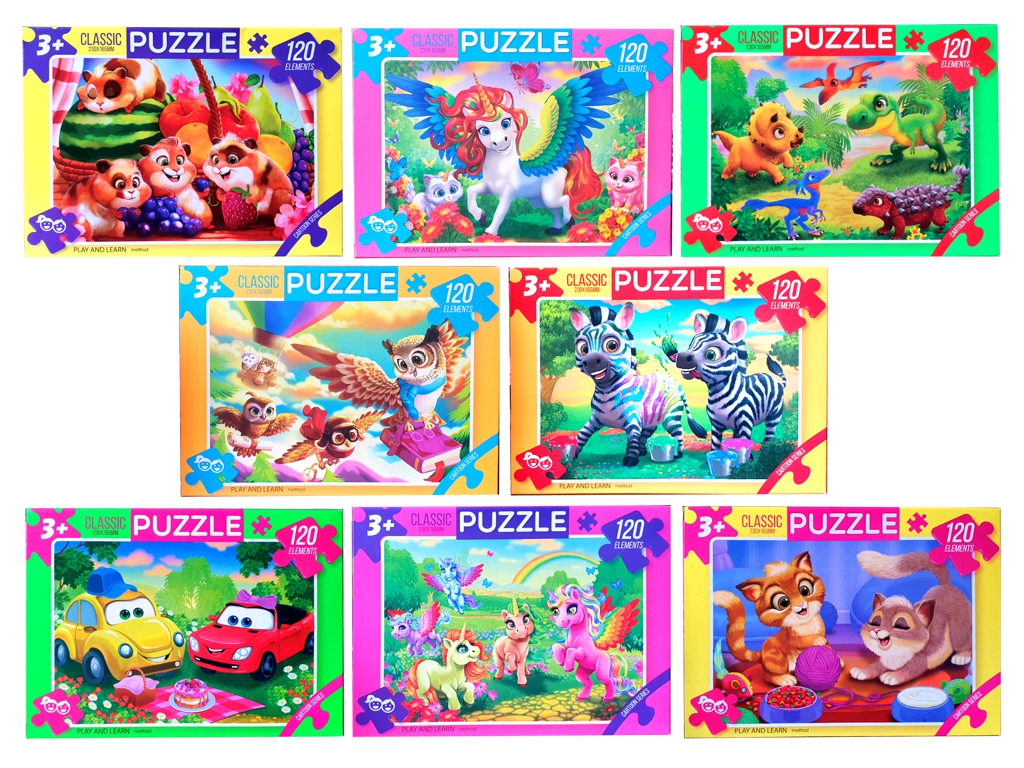 Пазлы 120 элементов, Danko Toys ДТ-ПЗ-05-30; (цена за 1шт)