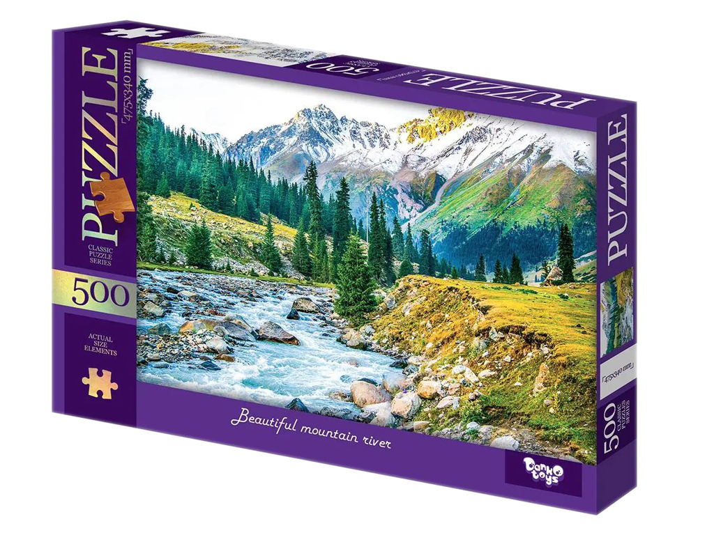 Пазлы Beautiful mountain river, 500 элементов, Danko Toys