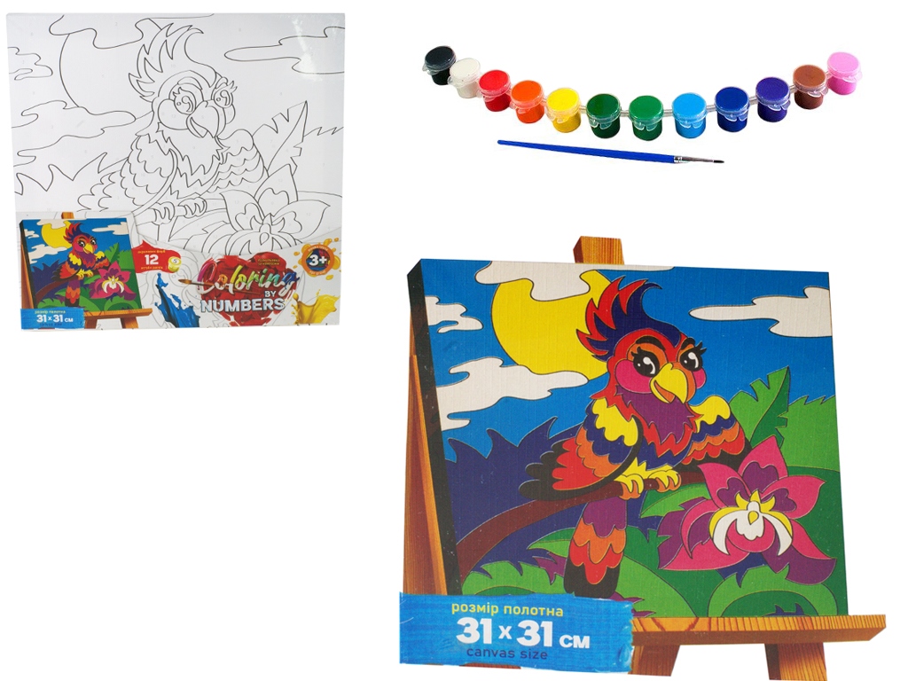 Набор для творчества Раскраска по номерам Coloring by numbers 31х31см, Danko Toys