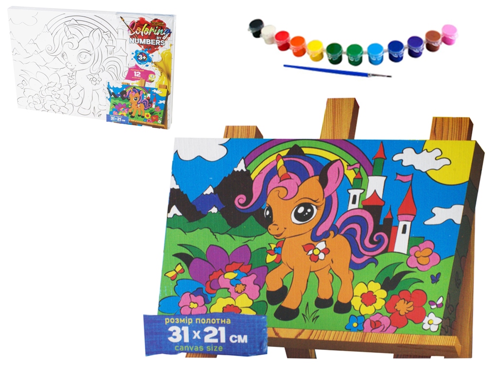 Набор для творчества Раскраска по номерам Coloring by numbers 31х21 см, Danko Toys