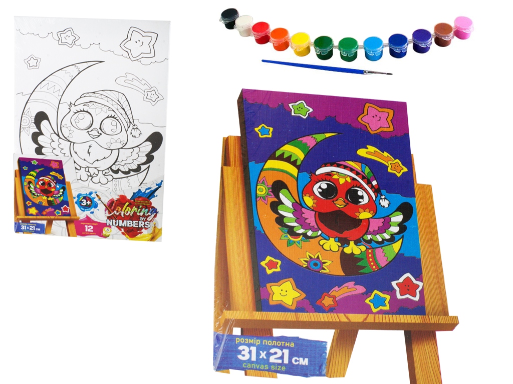 Набор для творчества Раскраска по номерам Coloring by numbers 31х21 см, Danko Toys