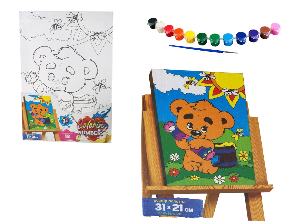 Набор для творчества Раскраска по номерам Coloring by numbers 31х21 см, Danko Toys