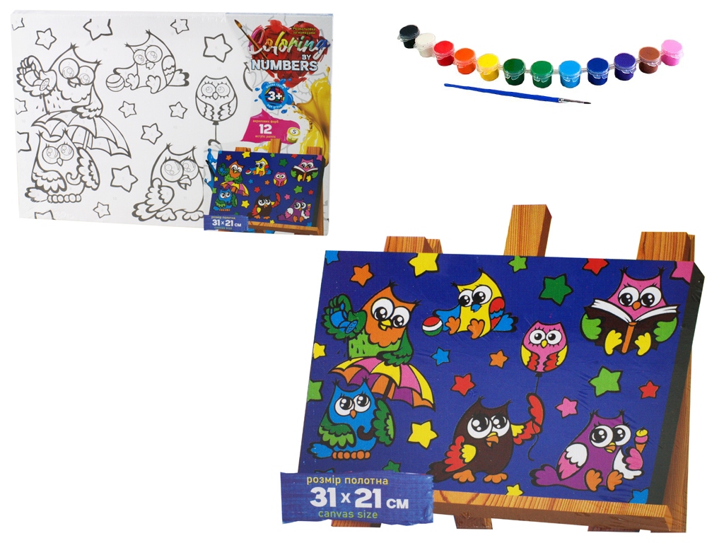 Набор для творчества Раскраска по номерам Coloring by numbers 31х21 см, Danko Toys
