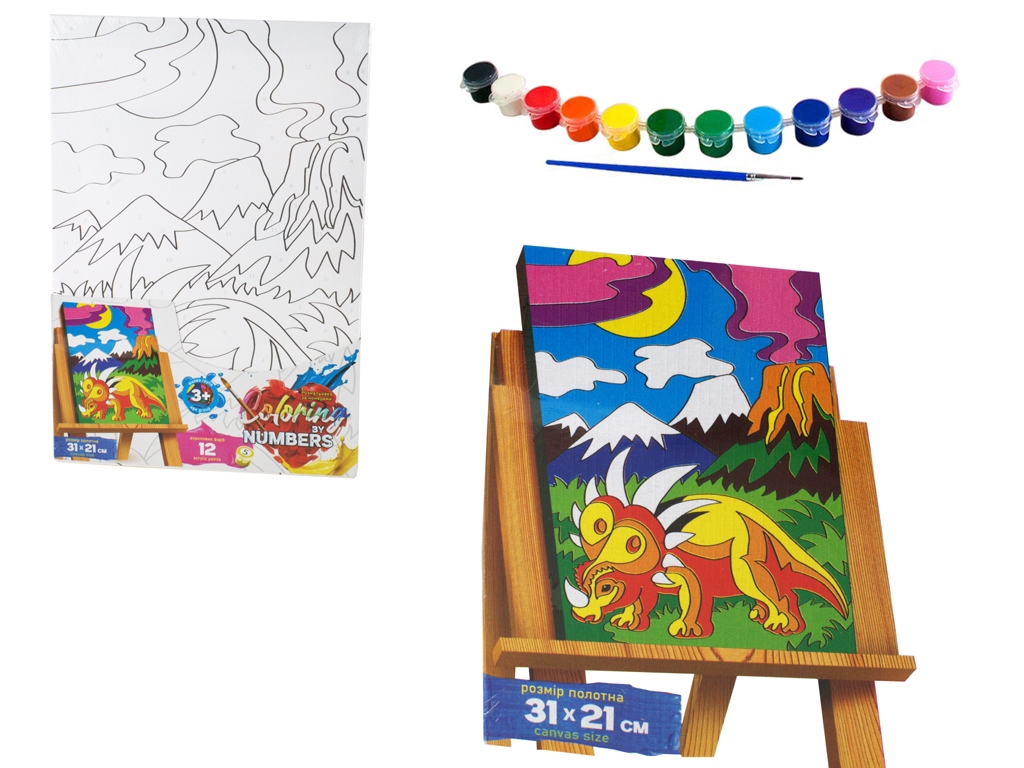 Набір для творчості Розмальовка за номерами Coloring by numbers 31х21 см, Danko Toys