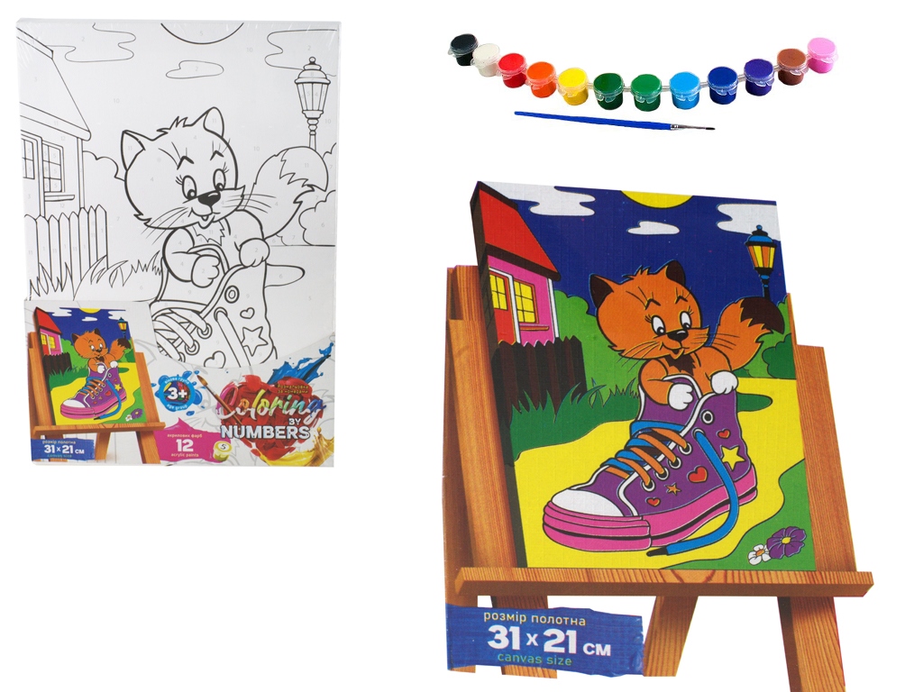 Набор для творчества Раскраска по номерам Coloring by numbers 31х21 см, Danko Toys