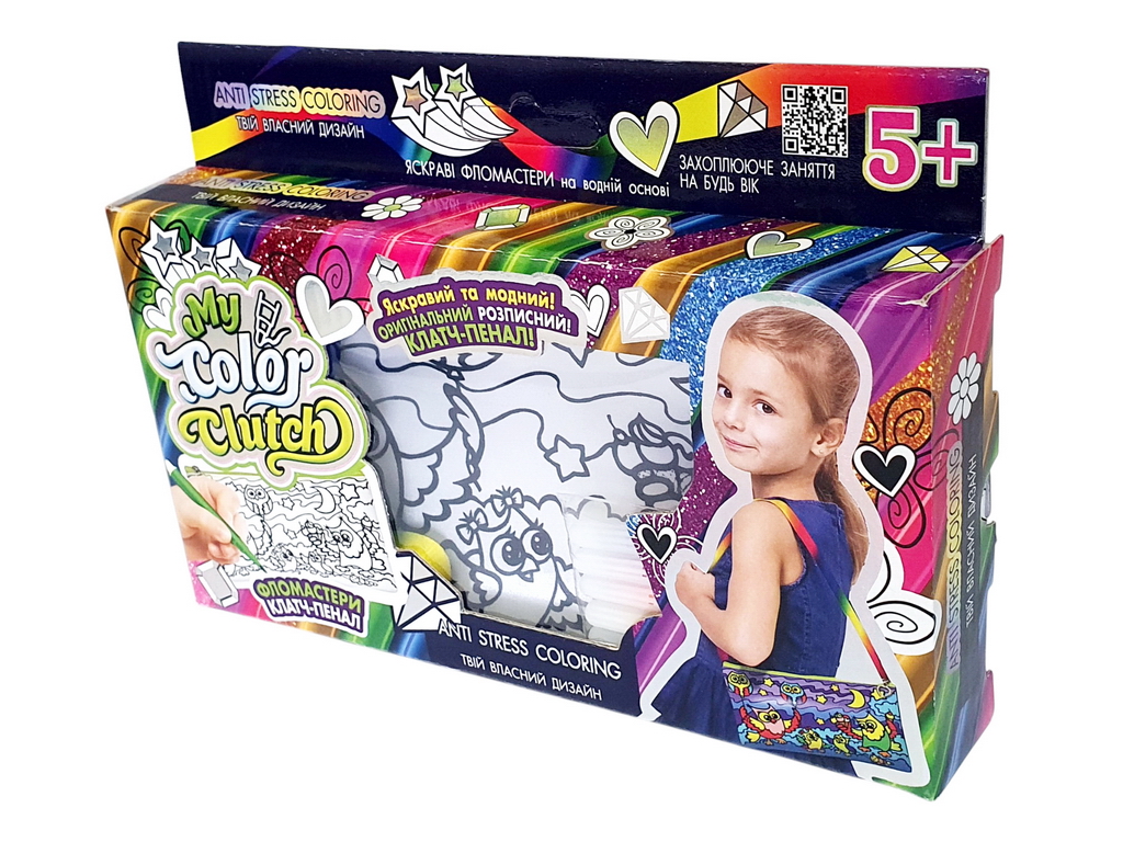 Набір креативної творчості My Color Clutch клатч-пенал-розмальовка, Danko Toys