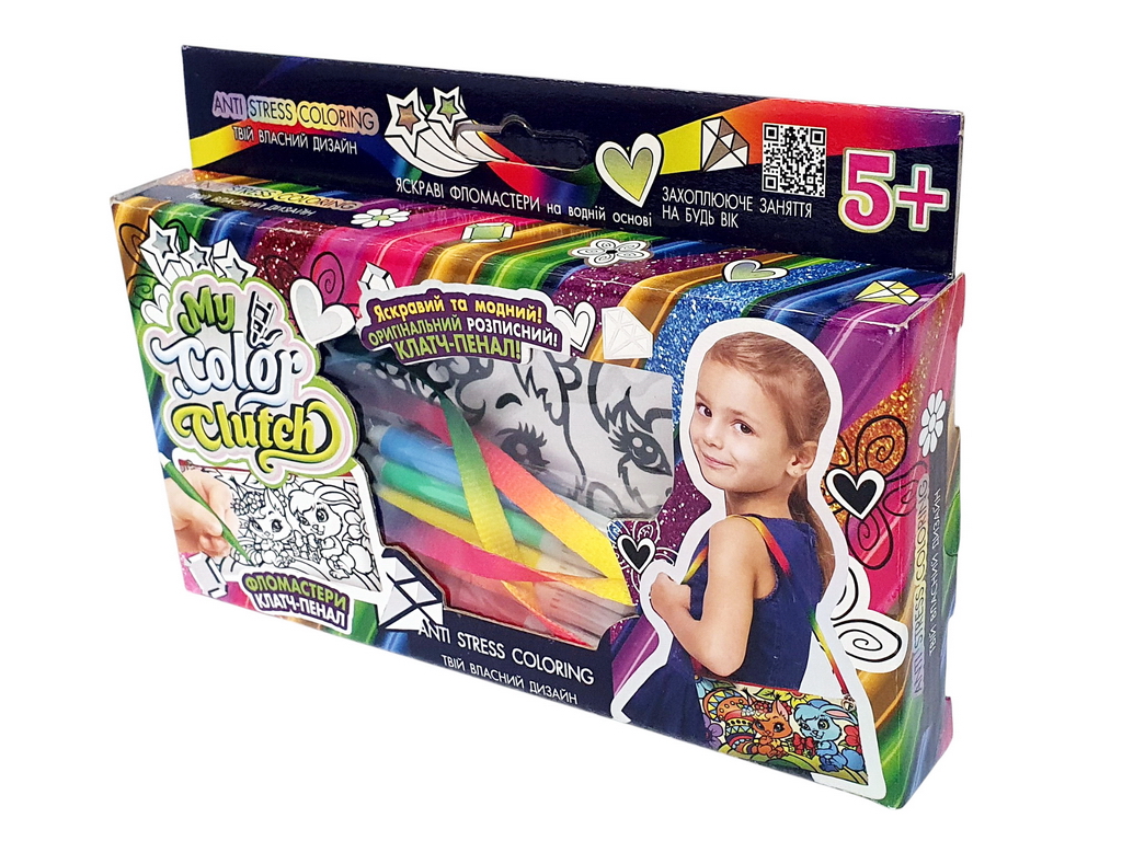 Набір креативної творчості My Color Clutch клатч-пенал-розмальовка, Danko Toys