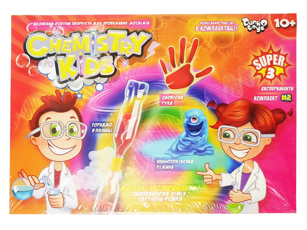 Безопасный образовательный набор для проведения опытов CHEMISTRY KIDS, Danko Toys