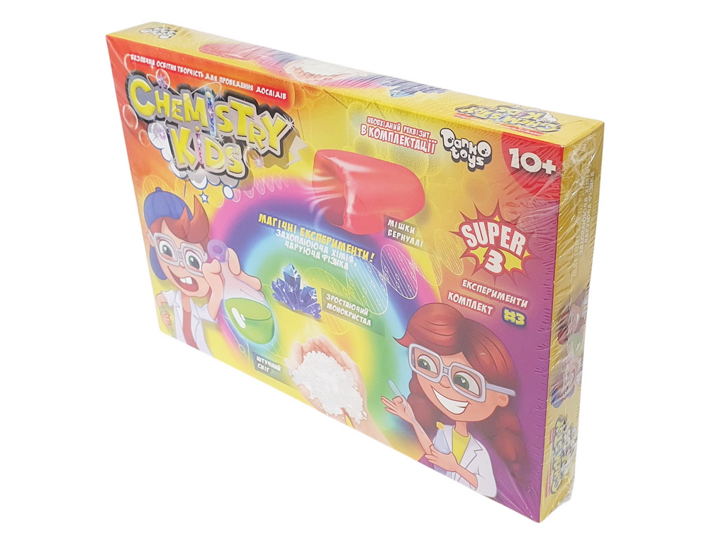 Безопасный образовательный набор для проведения опытов CHEMISTRY KIDS, Danko Toys