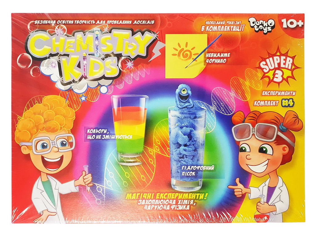 Безопасный образовательный набор для проведения опытов CHEMISTRY KIDS, Danko Toys