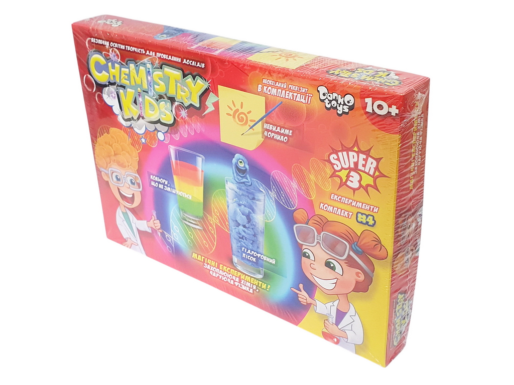 Безопасный образовательный набор для проведения опытов CHEMISTRY KIDS, Danko Toys