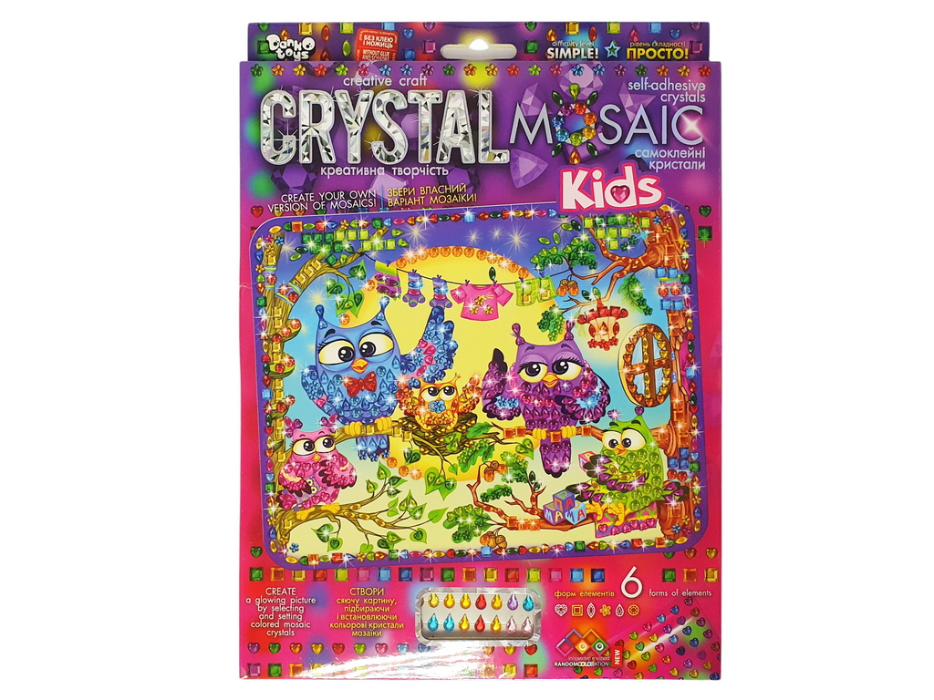 Набор для творчества CRYSTAL MOSAIC KIDS, Danko Toys