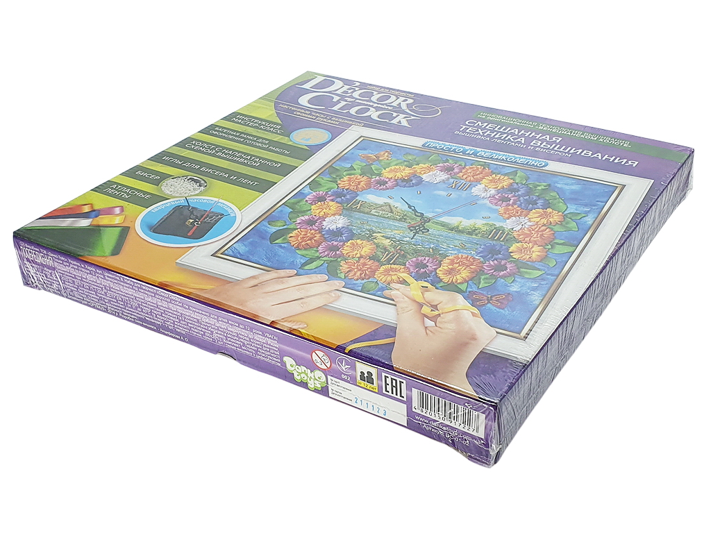Набір для творчості D'ecor clock вишивка, Danko Toys