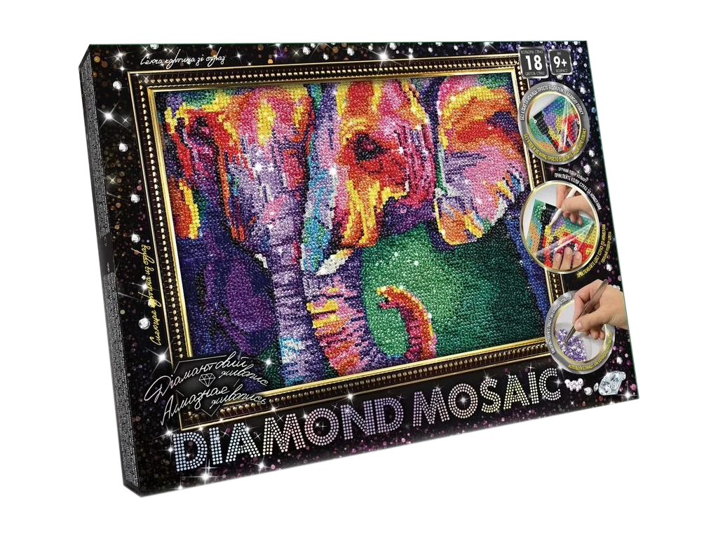 Креативна творчість Діамантовий живопис DIAMOND MOSAIC малий, Danko Toys