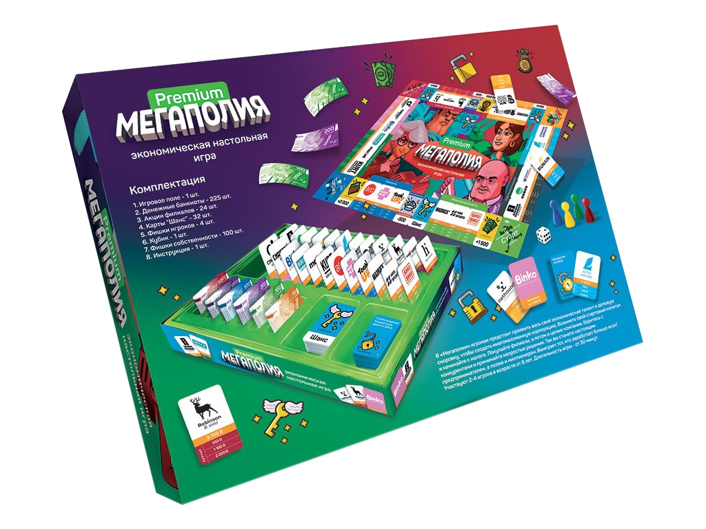 Настольная развлекательная игра Мегаполия Premium, Danko Toys