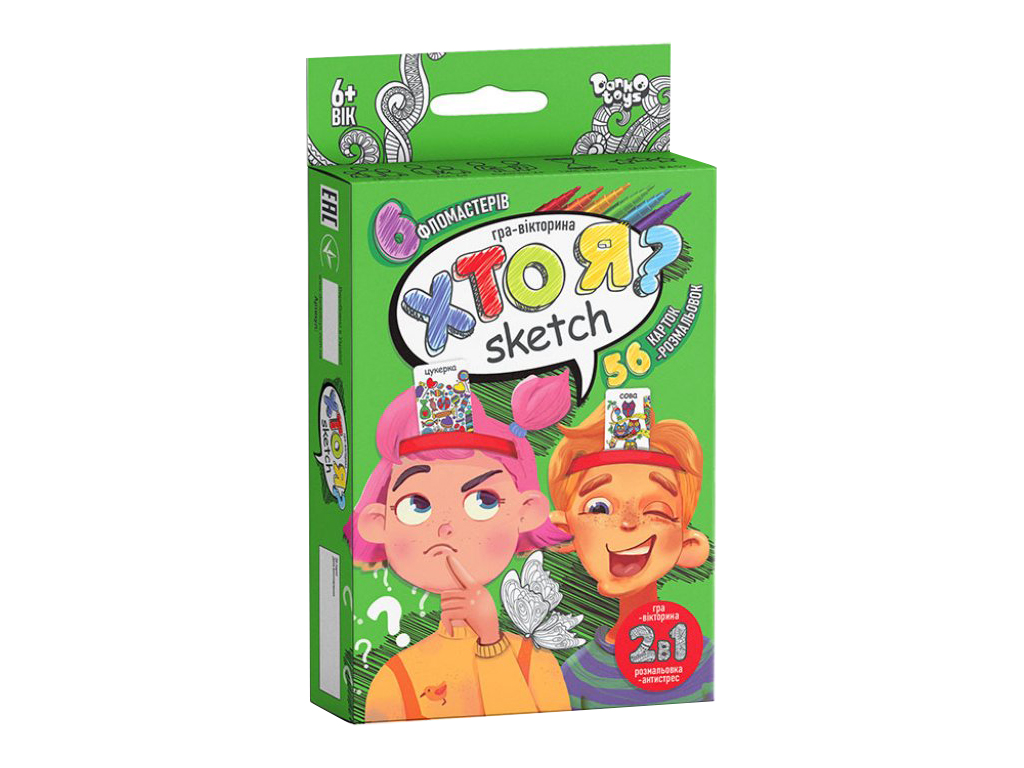 Розважальна та розвивальна настільна гра Хто Я? Scetch, Danko Toys