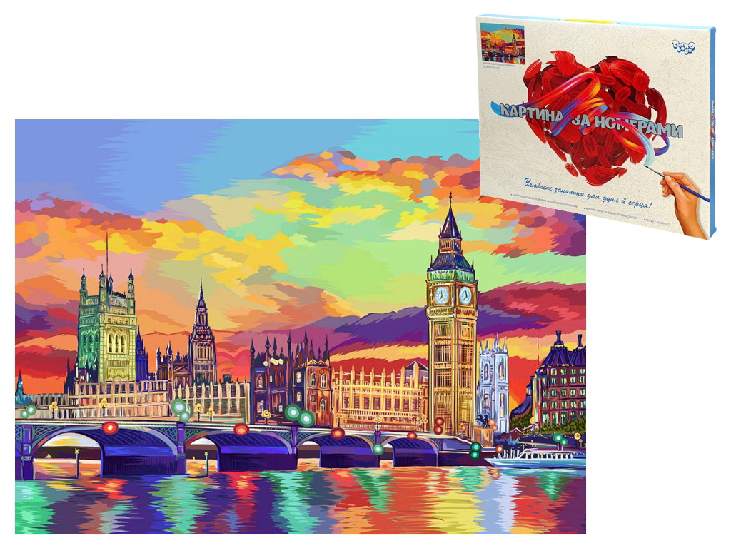 Набір для творчості Картина за номерами на полотні 50x40см Лондон, Danko Toys
