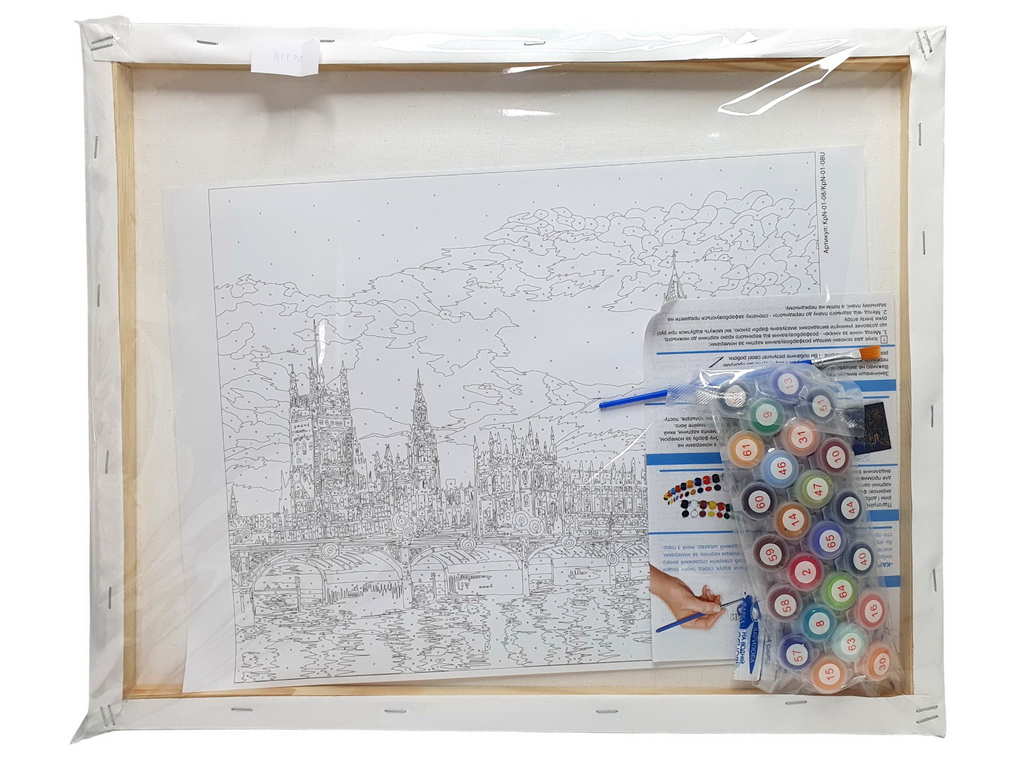 Набір для творчості Картина за номерами на полотні 50x40см Лондон, Danko Toys