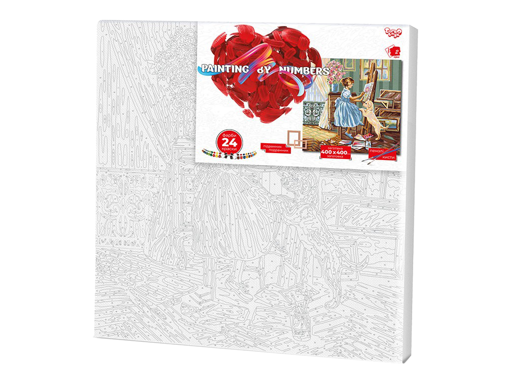 Набор для творчества Картина по номерам Рисование на холсте 40X40 см, Danko Toys