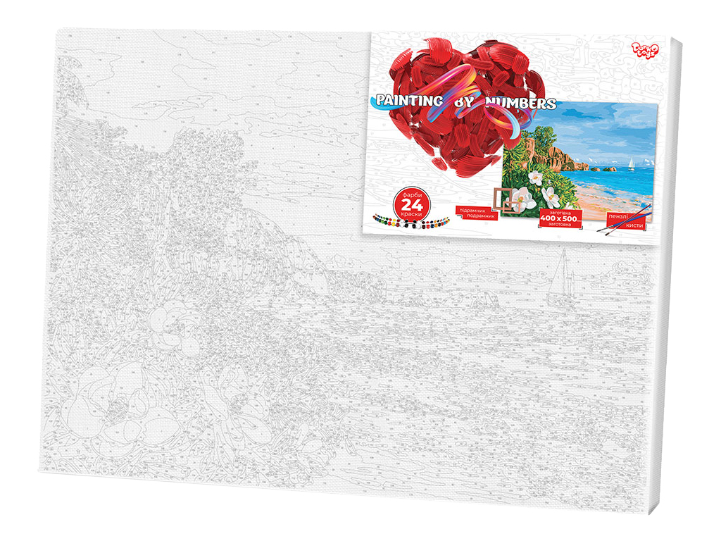 Набор для творчества Картина по номерам Скалы у океана 40X50 см, Danko Toys