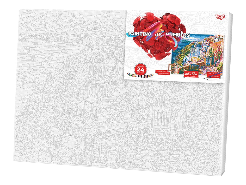 Набор для творчества Картина по номерам Город на вершине 40X50 см, Danko Toys