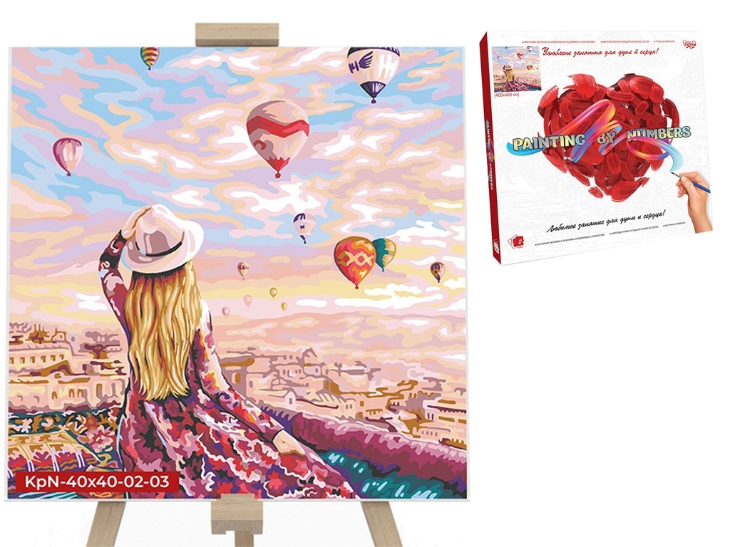 Набор для творчества Картина по номерам Воздушные шары 40X40 см, Danko Toys