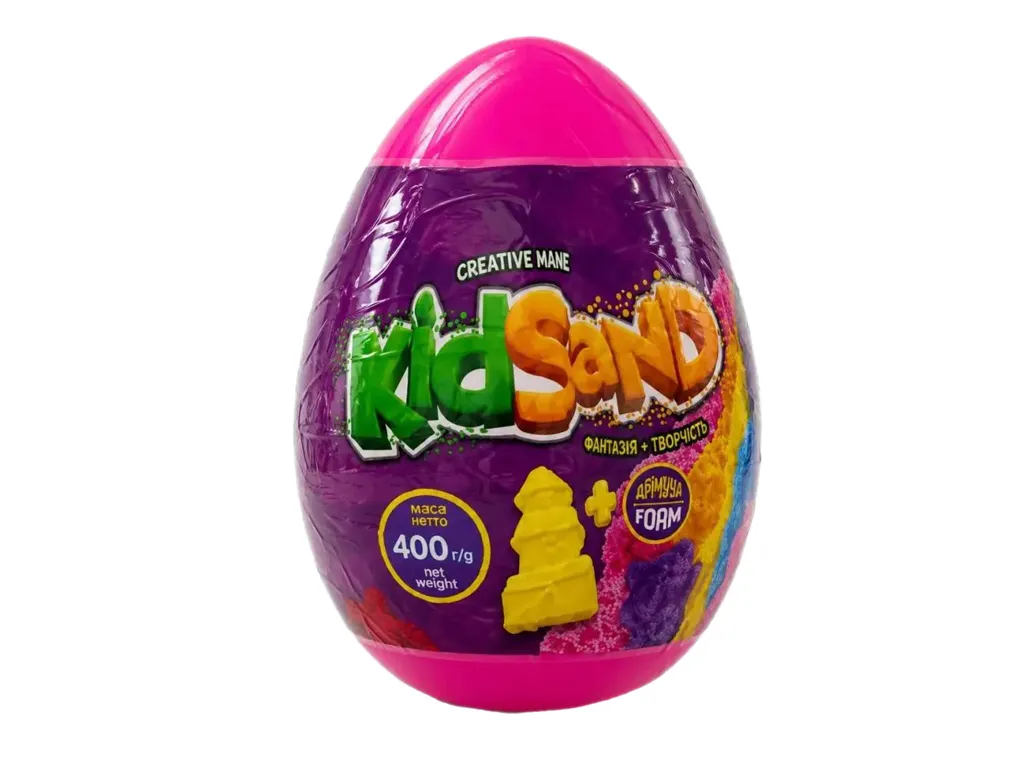 Кинетический песок KidSand яйцо 400 грамм. Danko Toys KS-06-01 (цена за 1 шт)