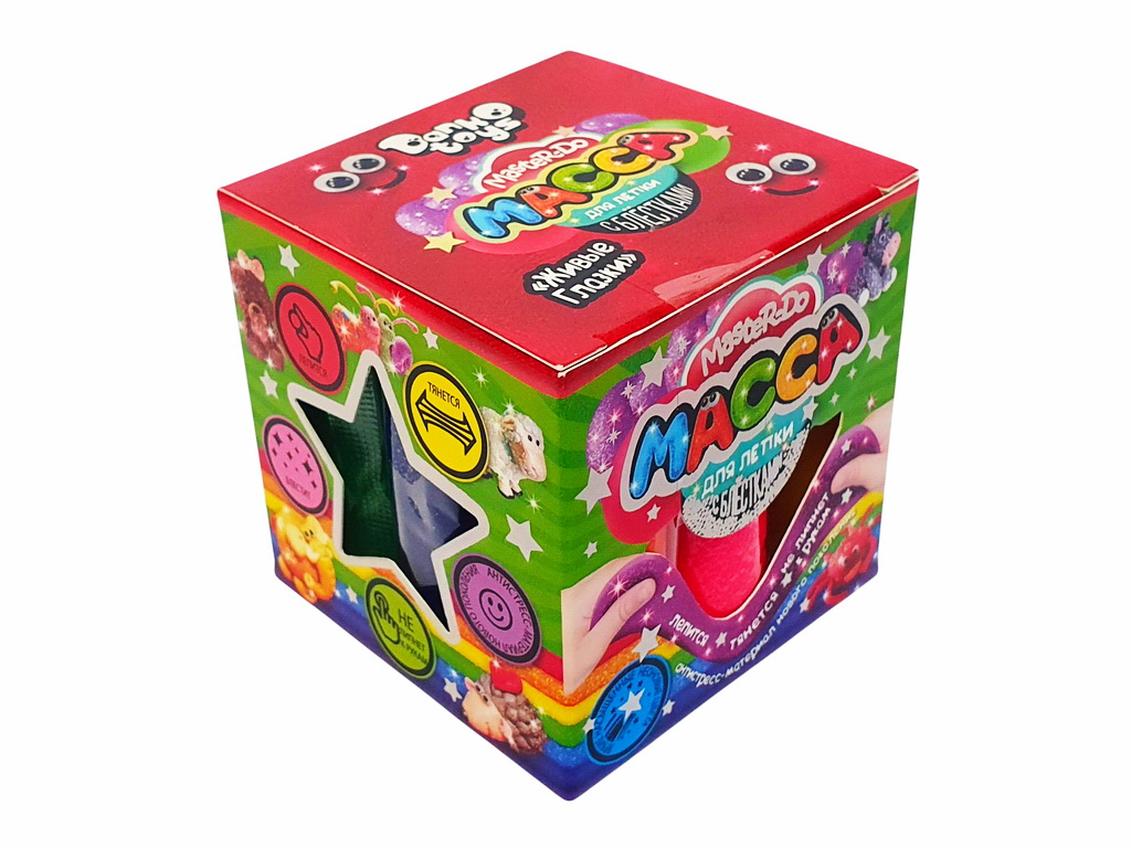 Масса для лепки с блёстками Master Do 9 цветов, Danko Toys