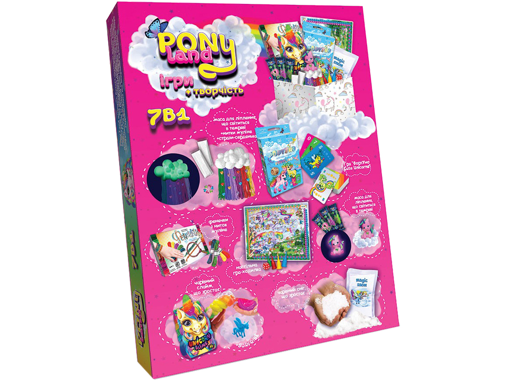 Набір для творчості 7в1 Pony Land, Danko Toys PL-01-01U